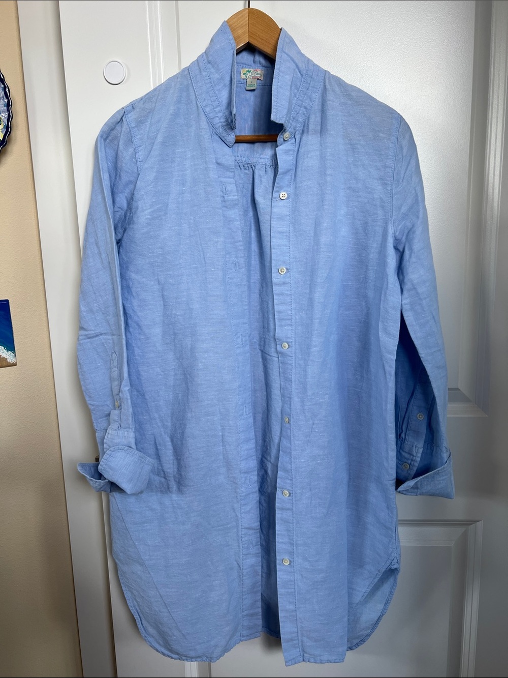 J Crew Cotton Linen Beach shirt S
